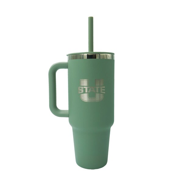 Hydro Flask Travel Tumbler Straw 40 Oz. U-State Agave Green